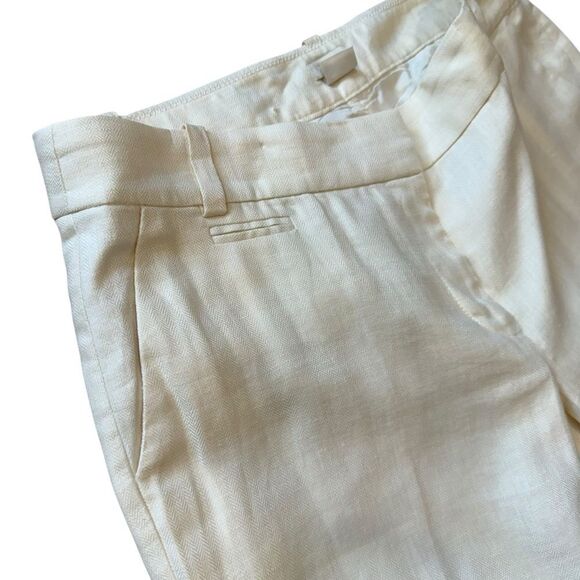 J. Crew Beige Cream Linen Cafe Trouser Pants Size 10 - Picture 11 of 12